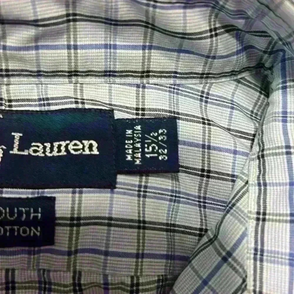 Ralph Lauren Yarmouth 100% cotton plaid dress shirt. Men’s size 15 1/2, 32/33 - Picture 4 of 7